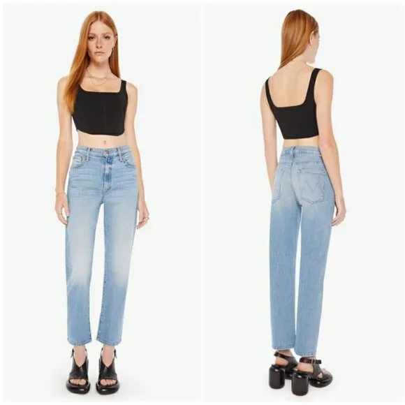 💕MOTHER💕 Ditcher Zip Flood Jeans ~ Love On The Beat 26 NWT